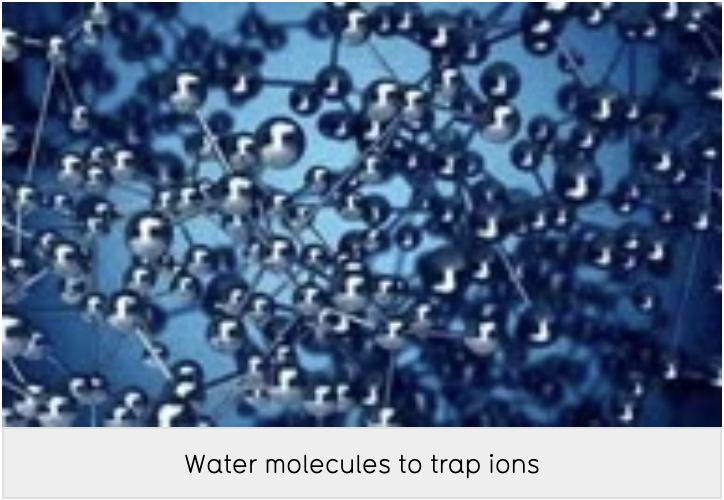 Water based ion trap for quantum computing