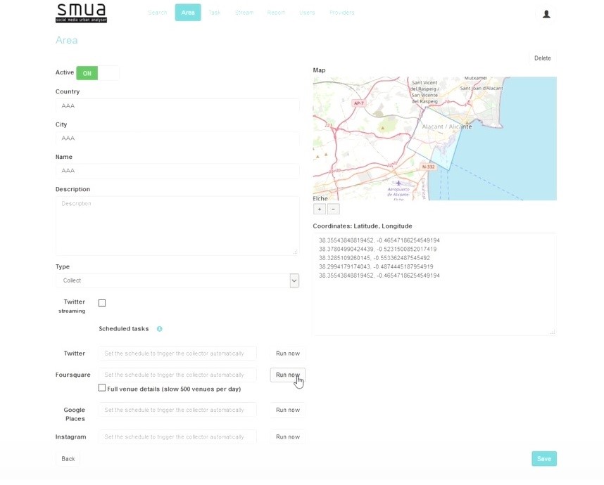 Urban Big Data - Study of urban and economic phenomena by means of geolocalised data from Social Networks